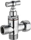 robinet d'arrêt 3 voies SANITIEJET arrivée M12x17 - 2 sorties MF12x17