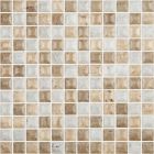 Mosaïque en verre recyclé - EDNA TRAVERTINO BLEND MT 25X25MM