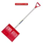 POUSSOIR A NEIGE ENFANT 29 CM ROUGE MANCHE POIGNEE 75 CM MONTE