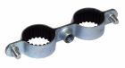 Collier de fixation double isophonique - Acier nickelé - Pour tube Ø16 mm - Boite de 50 pièces