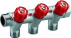 collecteur robinetterie intégrée rouge MF20x27 - 3 départs mâle 15x21