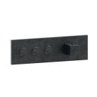 FACADE THERMO UP HORIZONTALE THERMO 3 SORTIES CHROME NOIR BROSSE