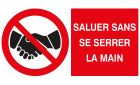 INTERDIT DE SE SERRER LA MAIN 330X200mm