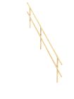 Echelle de meunier en sapin, Rampe à Lisses bois adaptable sur les Echelles de meunier KIT2 et ADEQUAT