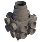 Caisson de distribution compact 8 piquages : 16 connexions avec multidiam