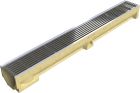 Caniveau en béton polymère avec grille fil inox 304L - SELF 100 - long. 1m x larg. 100mm x haut. 95mm - classe A15
