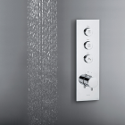 facade thermo up verticale thermostatique 3 sorties chrome triverde