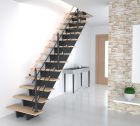 BIAX ESCALIER DROIT MODERN VALCHROMAT 14 MARCHES HÊTRE LAMELLE