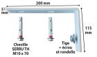 CONSOLE CHAUFFE-EAU MURAL PLAT HORIZONTAL La paire