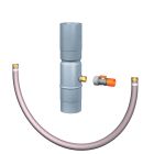 Récupérateur d'eau cylindrique avec raccord Gardena® Ø100 mm - zinc - prePATINA clair