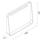 Miroir APOLO 1000 or horizontale LED (12 W) IP 44 1000 x 700 x 110 mm