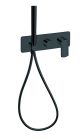 douche mural profilo encastre 2 sorties black mat