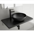 Vasque à poser LOKUM en porcelaine noire mat  Ø 380 x 140 mm