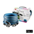 Tuyau léger et compact FITT FORCE / Brevet exclusif / 35m / 15mm / 100% équipé dont Lance / Coloris Bleu