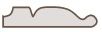 Moulure naturel exotique clair - Long. 2400 mm x larg. 55 mm x ep. 13 mm