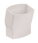 COUDE MALE/FEMELLE 15' POUR TUBE DE DESCENTE 105X76 TYPE OVATION 38 BLANC   - CM1GTB
