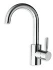 lavabo triverde bec haut mobile chrome + up & down laiton