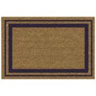 TAPIS COCO NATUREL 40X60CM BORD BLEU