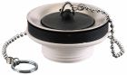 BB401 - Bonde Lavabo ou Bidet avec chaînette et bouchon Ø32 - Bonde en plastique - départ mâle 33/42 - Livrée complète avec chaînette