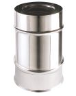 Tuyau inox non isolé inox/inox pour appareil granulés de bois (pellets) - APOLLO diam. 125/80 mm - long. 0,33m
