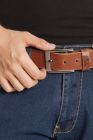 Ceinture cuir avec boucle acier brossé COLONEL Marron T.135cm - COLONEL Marron T.135cm