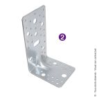 EQUERRE D'ASSEMBLAGE RENFORCEE REGLABLE 172X105X90X3 GALVA