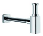 siphon lavabo carre laiton chrome