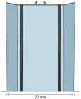 Couvre-joint de dilatation à clipser plat clips réf 4027 Anodisé - long. 3,00m x diam. 90mm