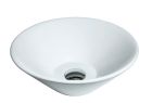 Vasque en céramique à poser - Galet blanc - long. 39 cm x larg. 39 cm