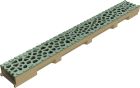 Caniveau en béton polymère avec grille fonte Voronoï couleur Malachite - ACO SELF - long. 1m x larg. 100mm x haut. 55mm - classe B125