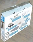 Receveur de douche à  carreler polystyrà¨ne extrudé - FLAT BOARD gris clair rectangle - long. 185cm x larg. 90cm