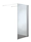 Écran de douche verre transparent 6mm + 1 barre + profilé mural - CLEAR - larg. 1,35m x haut. 1,9m