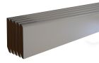 Plinthe Arrondi  M.D.F. Revêtu Papier Blanc - Long. 2000 x larg. 100 mm x ep. 9 mm