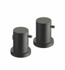 bain douche triverde sur gorge thermostatique 2 sorties blackmat