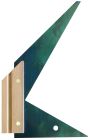 EQUERRE DOUBLE ONGLET LAME ACIER TALON BOIS 250MM