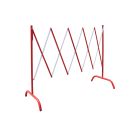 Barrière extensible acier - rouge/blanc