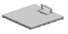 TAMPON AVEC POIGNE 30x30 gris