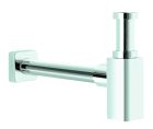 siphon lavabo carre laiton blanc