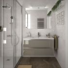 Meuble SPIRIT 1000 2 tiroirs métalliques TAUPE BRILLANT 997 x 540 x 450 mm