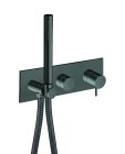 facade externe triverde douche murale 2 sorties black ex tv608