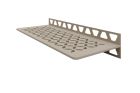 Tablette, design alu finition structurée - Schlüter-SHELF-W-S1 FLORAL 300x115mm aluminium finition structurée sable - haut. 50mm