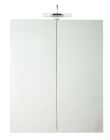 Armoire Diptyque INTEGRALE - L70 x P15 x H84cm - éclairage LED IP44 6W - 2 portes miroir - 2 étagères verre trempé