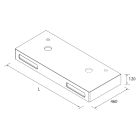 Plan de toilette sur mesure avec jupe, de 901 à 1200, 1 vasque, avec ou sans perçage SOLID SURFACE BLANC MAT 901 - 1200 x 120 x 460 mm