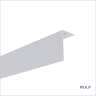 Couvercle d'angle (mâle)  3ml 90x50mm Crème Mat