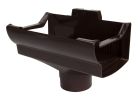 NAISSANCE CENTRALE POUR TUBE DE DESCENTE DIAMETRE TYPE PROFILE LG38 MARRON - UNAD38M
