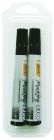 2 MARQUEURS PERMANENTS NOIRS CORPS PLASTIQUE (BLISTER)