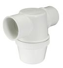 SIPHON LAVABO A COLLER HORIZONTALE DIAMETRE 50 PVC-C BLANC    - 1YJ1CB