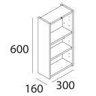 Module INFINITY 2 portes 1 tiroir GRIS MAT 600 x 940 x 240 mm