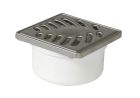 SIPHONNETTE DIAMETRE 40/50 GRILLE/CADRE INOX 10X10    - SIHJ10CI