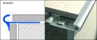 PROFILE DE CARRELAGE FLORENTOSTEP FSTAE 90 NEZ DE MARCHE BOMBE ALU ARGENT 250CM 9MM - FLORENTOSTEP FSTAE